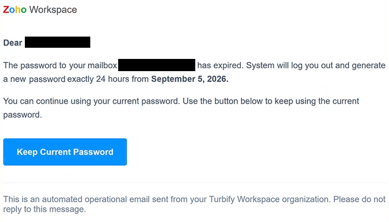 Удалите фишинговую почту Zoho Workspace — Protect Your Account
