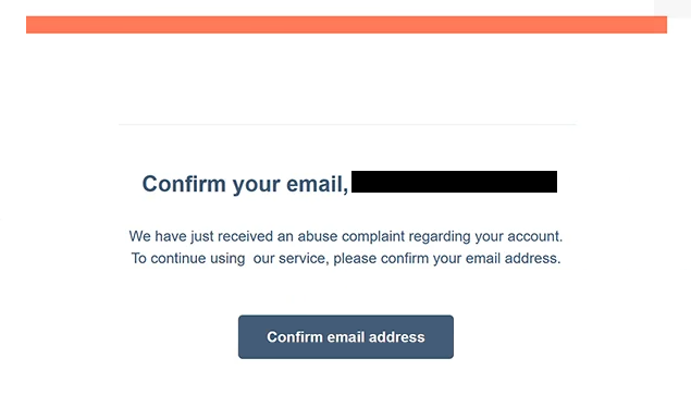 Supprimer les emails de phishing Abuse Complaint Regarding Your Account