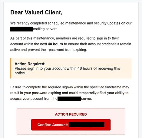 Supprimer les emails de phishing Account Sign-In Required Within 48 Hours