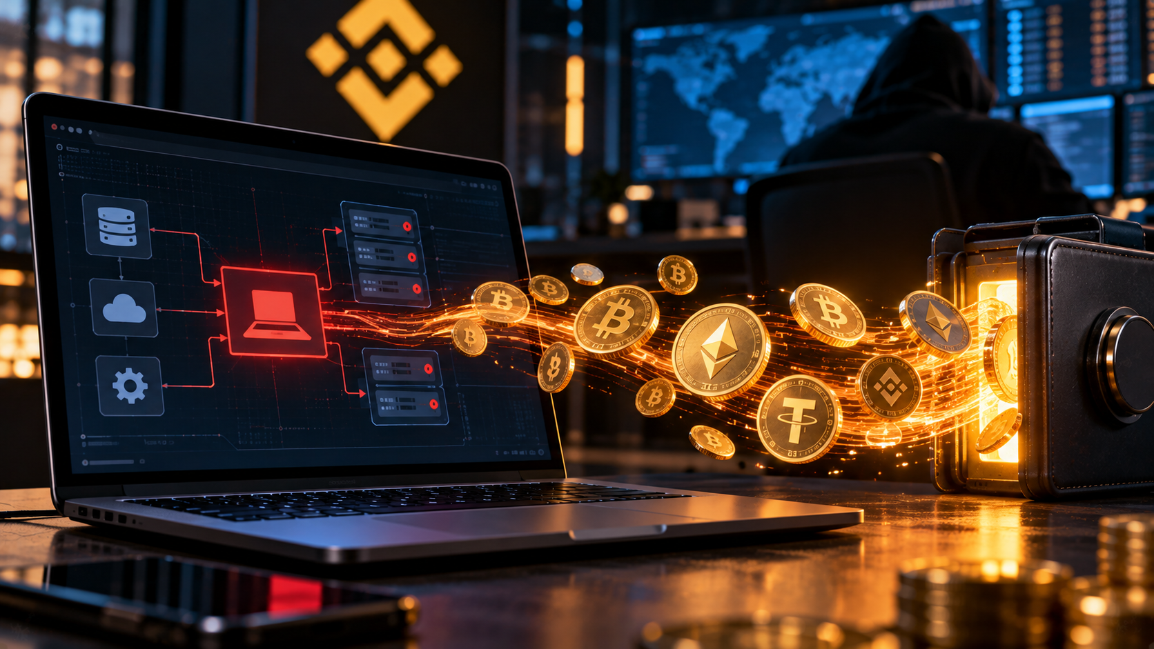 Binance untersucht einen 6,3-Milliarden-US-Dollar schweren Krypto-Sicherheitsvorfall im Zusammenhang mit kompromittiertem Mitarbeiterlaptop