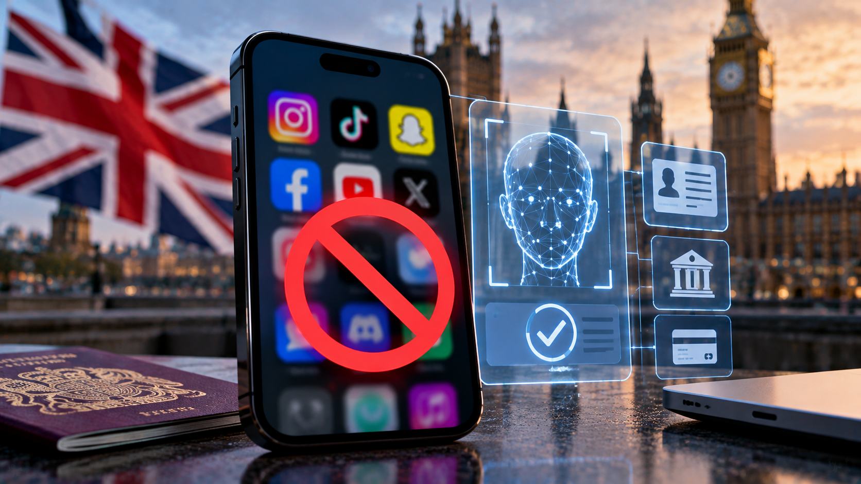 A proibição de redes sociais no Reino Unido pode exigir que milhões de usuários verifiquem sua idade